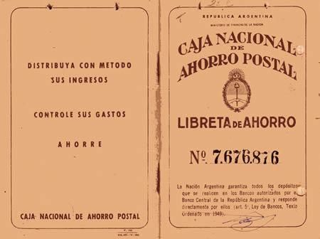 libreta de ahorro  de canja nacional de ahorro postal